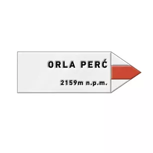 Pin metalowy turystyczny - strzałka ORLA PERĆ - PINSTORY