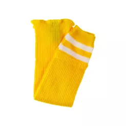 Żółte getry harcerskie z białymi paskami