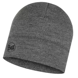 BUFF Midweight Merino Wool Hat Light Grey Melange - sportowa czapka zimowa merynosowa