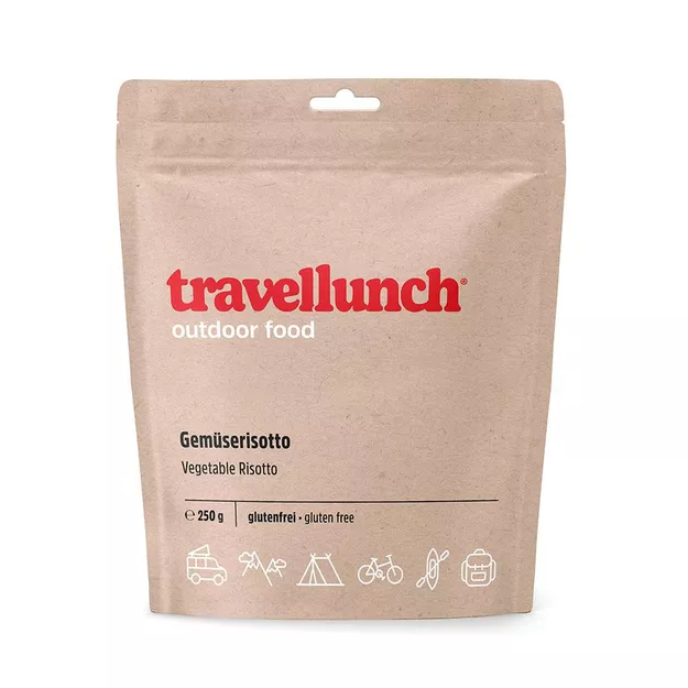 TRAVELLUNCH wegetariańskie risotto warzywne - porcja podwójna - 800 g - danie liofilizowane bezglutenowe