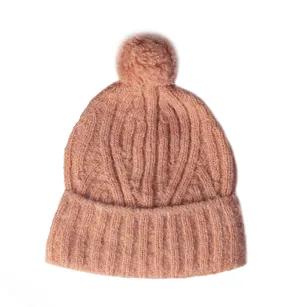 BUFF Knitted beanie Nerla - Crimson - zimowa czapka beanie z wełną alpaki