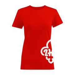 Koszulka z logo ZHP na boku - damska - czerwona
