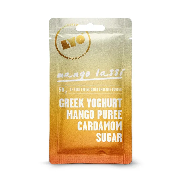 LYOFOOD Mango Lassi - Liofilizowane smoothie w proszku na bazie mango i jogurtu - 50 g