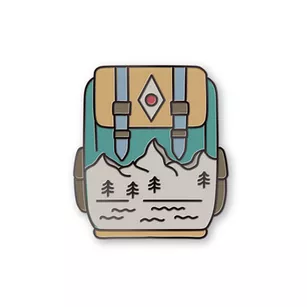 Pin metalowy - Plecak z górami - PINSTORY