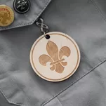 Breloczek drewniany z lilijką - Brelok dla harcerzy - 3