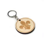 Breloczek drewniany z lilijką - Brelok dla harcerzy - 2