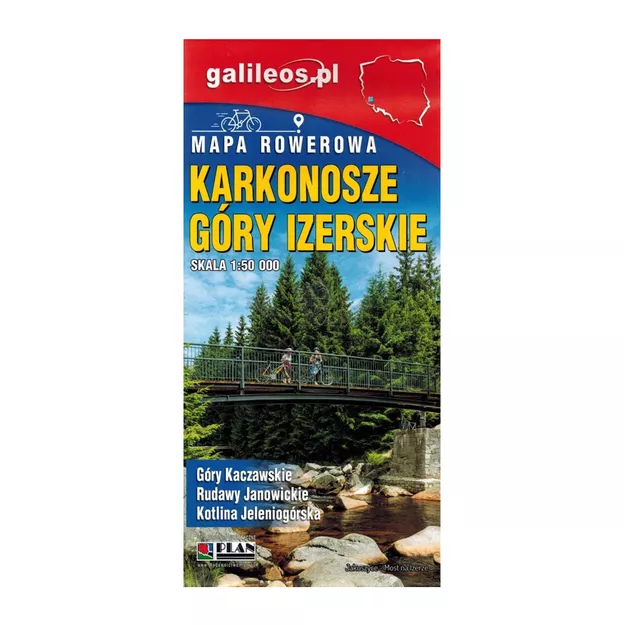 GALILEOS Mapa rowerowa - Karkonosze i Góry Izerskie - laminowana
