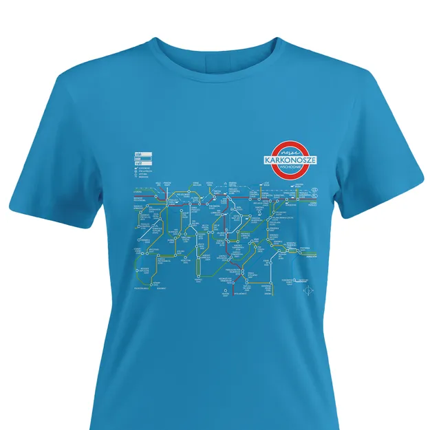 Koszulka turystyczna t-shirt Nasze Góry Metro Karkonosze Wschodnie - damska