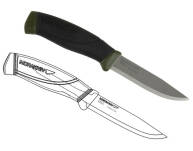 Mora 860 Companion Military Green - nóż finka harcerska 