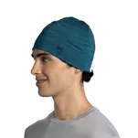 BUFF Lightweight Merino Beanie - Solid Teal - cienka sportowa czapka merynosowa - 2