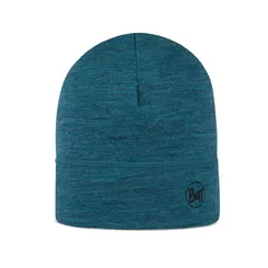 BUFF Lightweight Merino Beanie - Solid Teal - cienka sportowa czapka merynosowa