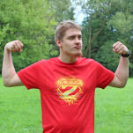 Czerwona koszulka męska - Super Zuch