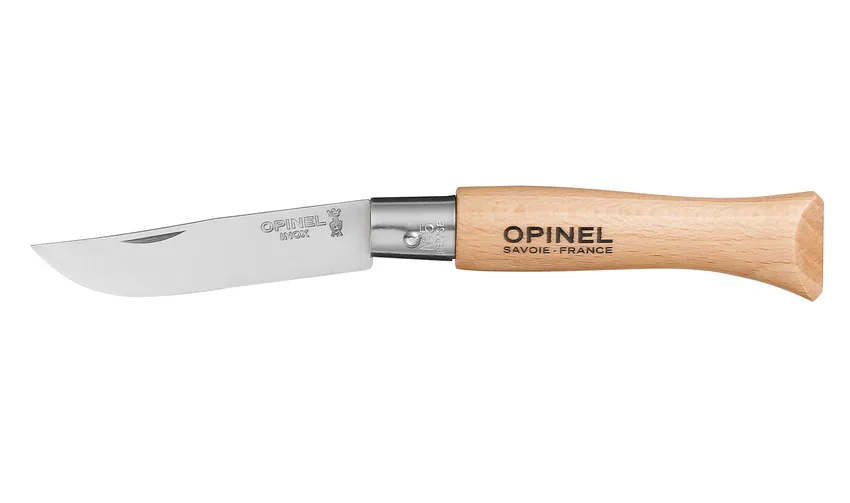 Opinel Inox N°05 Inox natural - mały rozkładany nóż ze stali nierdzewnej