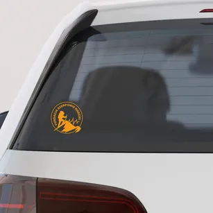 FUNDACJA SZERPOWIE NADZIEI mała naklejka na auto z logo fundacji - pomarańczowa
