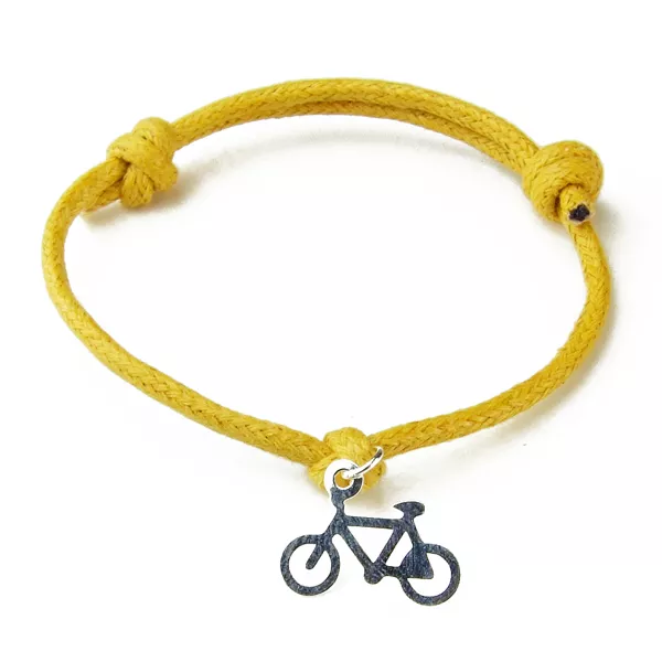 ROWER Bransoletka turystyczna ze srebrną zawieszką na sznurku - różne kolory