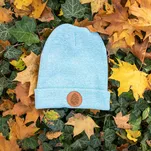 Oddychająca czapka zimowa typu beanie - w kolorze niebieski melanż