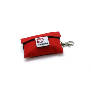 MEDAID Mini + Apteczka kieszonkowa brelok ratunkowy z wyposażeniem - czerwona
