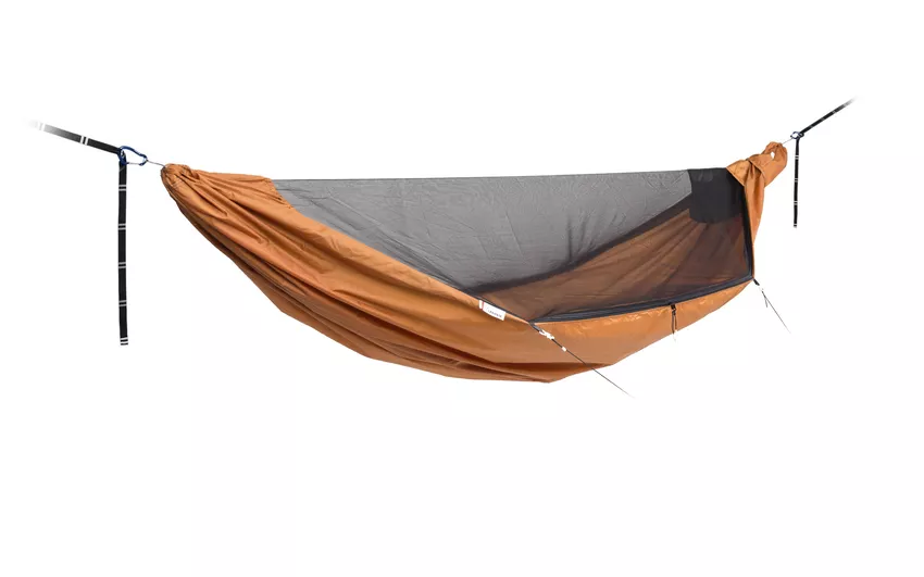 LESOVIK Draka Golden Brown - hamak z moskitierą i systemem zawieszenia, turystyczny