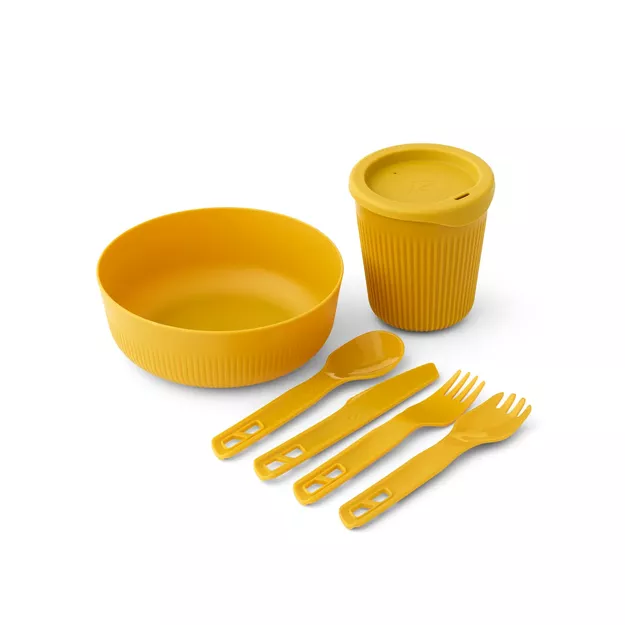 SEA TO SUMMIT Zestaw naczyń biwakowych Passage Dinnerware (6 elementów) - Arrowwood Yellow