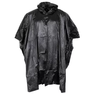 MFH - lekkie poncho / ponczo winylowe przeciwdeszczowe - 08210A - czarne