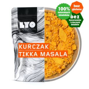 LYOFOOD Kurczak Tikka Masala z Ryżem DUŻA 128 g  (500 g) - Żywność liofilizowana