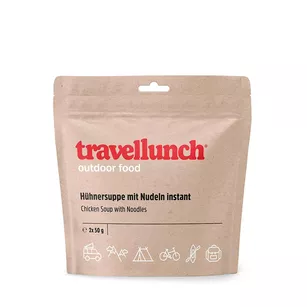 TRAVELLUNCH Rosół z kurczaka z makaronem - porcja podwójna 2 x 500 ml - zupa żywność liofilizowana