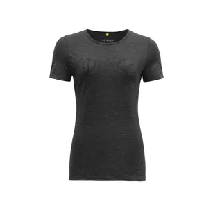 DEVOLD Myrull merino 130 women - anthracite - damska koszulka z krótkim rękawem z wełny merino