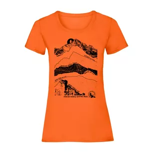 FUNDACJA SZERPOWIE NADZIEI Damska pomarańczowa koszulka - Tatrzańskie szczyty