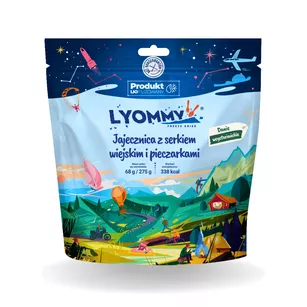 LYOMMY Jajecznica z serkiem wiejskim i pieczarkami - 275 g - danie liofilizowane / liofilizat