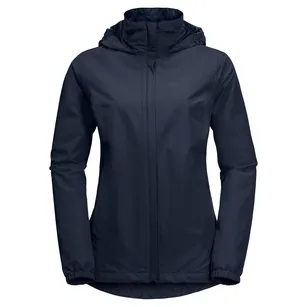 JACK WOLFSKIN Stormy Point Jacket - midnight blue - damska kurtka hardshellowa przeciwdeszczowa