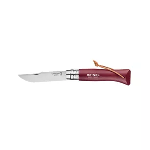OPINEL Colorama Burgundy N°08 - składany nóż z rzemykiem