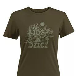Damska koszulka "Idź w dzicz" - t-shirt dla harcerek i turystek