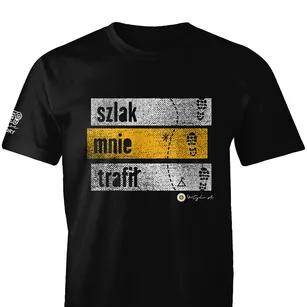 Koszulka turystyczna t-shirt Szlak Mnie Trafił - czarna męska