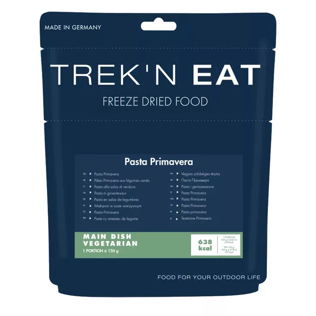 TREK'N EAT Pasta Primavera - Makaron w sosie warzywnym 150 g (640 g) - Żywność Liofilizowana