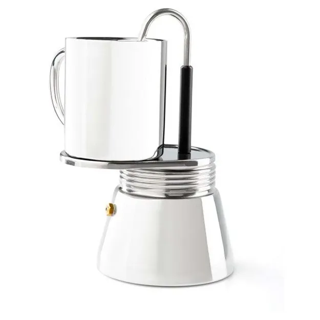 GSI Glacier Stainless 1 cup Mini Expresso - Kawiarka stalowa z kubkiem