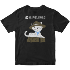 Koszulka harcerska Kot Harcerz "Be Purrrpared!" dziecięca