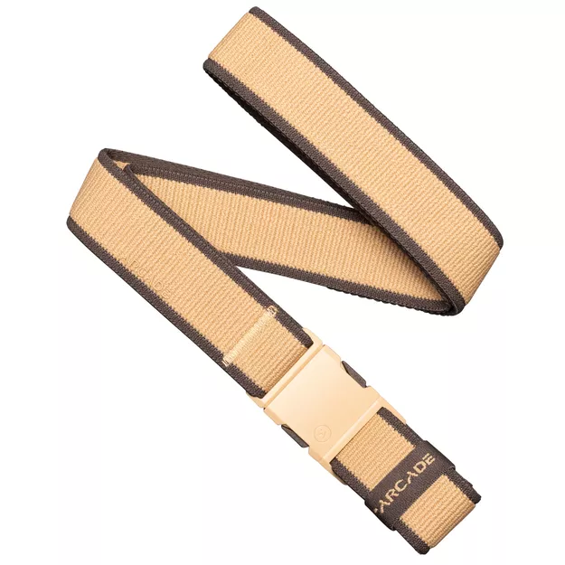 ARCADE Carto Slim Belt - Sand/Med Brown - Wąski elastyczny pasek do spodni