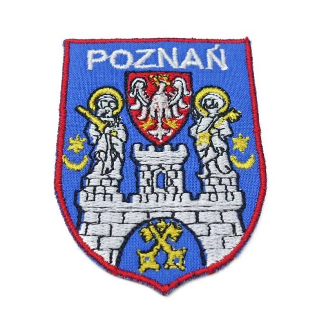 Naszywka z herbem Poznania - haftowana