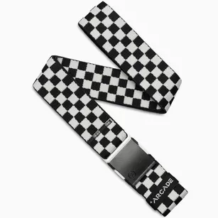 ARCADE Check (3,9 cm) - elastyczny pasek do spodni - Black/Glacial
