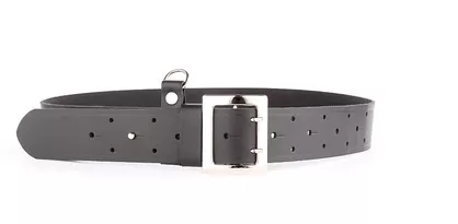 Pas wojskowy skórzany czarny