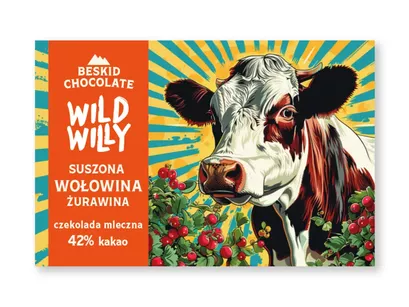 WILD WILLY Czekolada mleczna 42% z suszoną wołowiną
