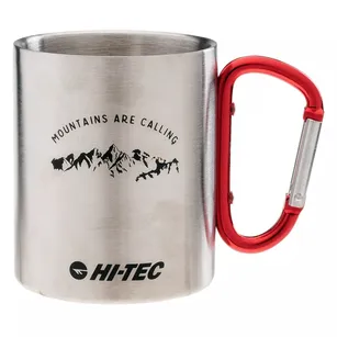 HI-TEC Kubek stalowy z karabinkiem - Mountains are calling