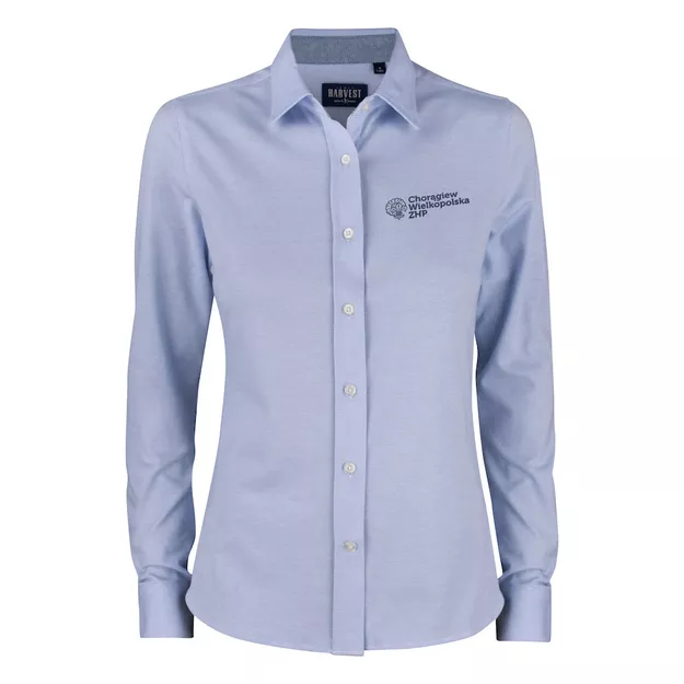 Koszula damska z logo Chorągwi Wielkopolskiej - błękitna