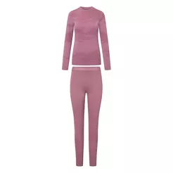 VIKING Damska bielizna termoaktywna Gasher Lady Merino Set - różowy
