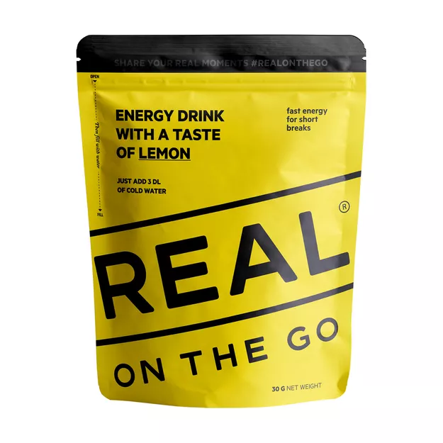 REAL On The Go Energy Drink - Napój energetyczny - cytrynowy