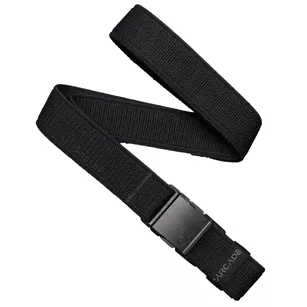 ARCADE Atlas Slim Long Belt - Black - Wąski elastyczny pasek do spodni
