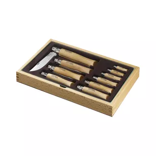OPINEL Zestaw 10 sztuk noży Inox No 02 - 12 w skrzyni