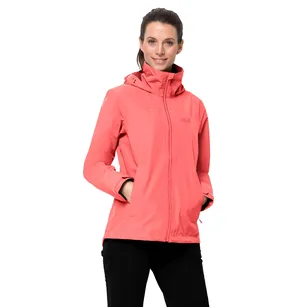 JACK WOLFSKIN Evandale Desert Women rose - damska kurtka przeciwdeszczowa (hardshell) - lekka