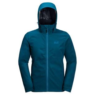 JACK WOLFSKIN Evandale - dark cobalt - Kurtka przeciwdeszczowa lekki hardshell na długie deszcze