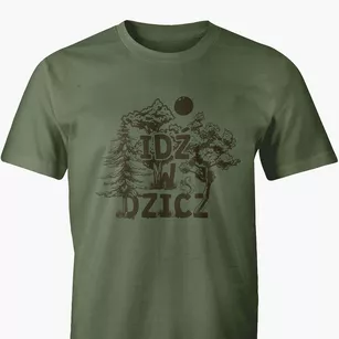 Męska koszulka "Idź w dzicz" - t-shirt dla harcerzy i turystów